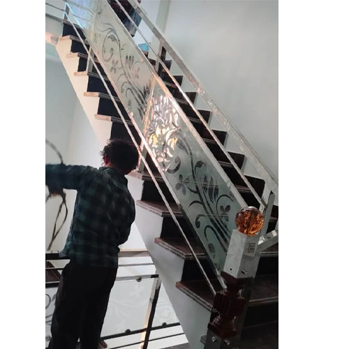 3mm Stainless Steel Glass Stair Railing